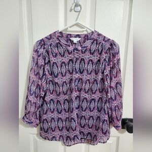 2 for $15 Multicolor Patterned Blouse (Petite S)